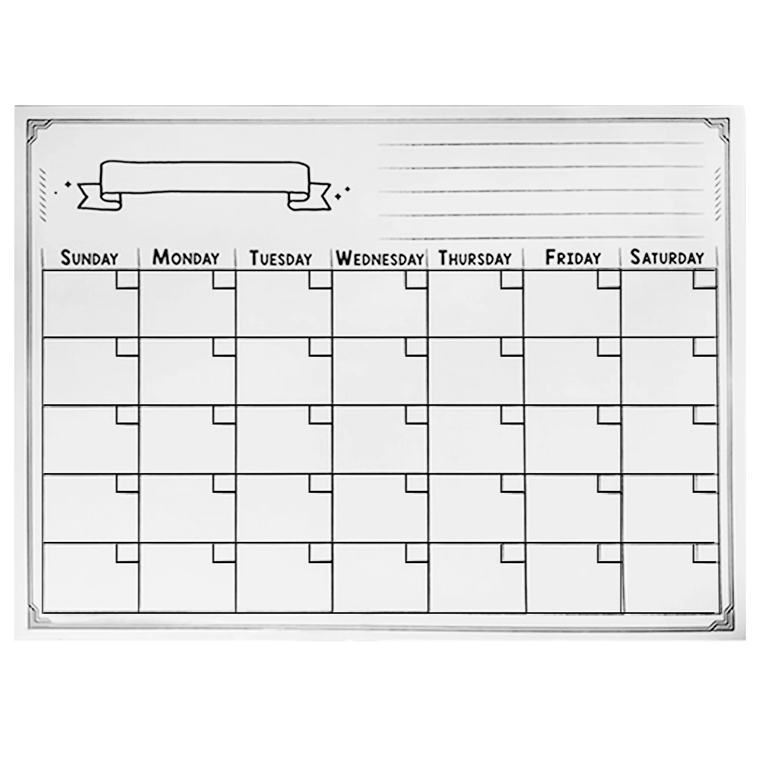 

Reusable Magnetic Dry Erase Calendar Weekly Monthly Planner Whiteboard Board for Refrigerator Home Kichen Office Fridge 40x30cm