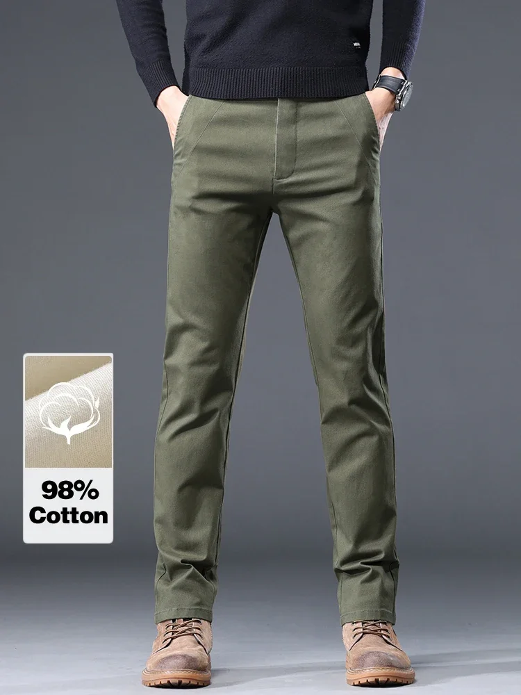 Pantalon business décontracté sans repassage pour hommes - Droit élastique 4 couleurs - Bureau pêche