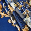 3 Pieces Blue Mattress Pad Sheet Set Paisley Blue Rufled Quilted FittedMattress Protector Include Bed Skirt with 2 Pillowcases 6