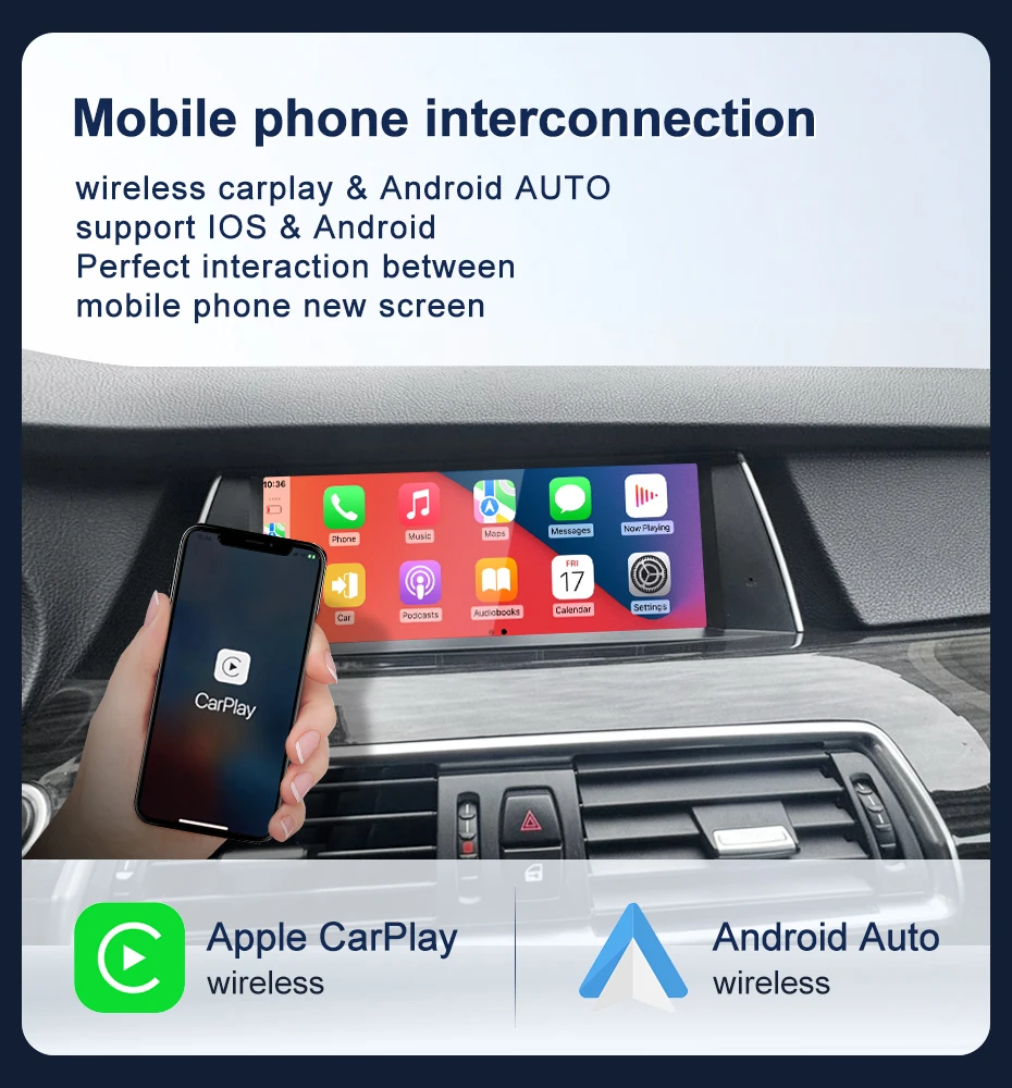 New 10.25inch Wireless CarPlay Android AUTO Multimedia Players For BMW 5series G
