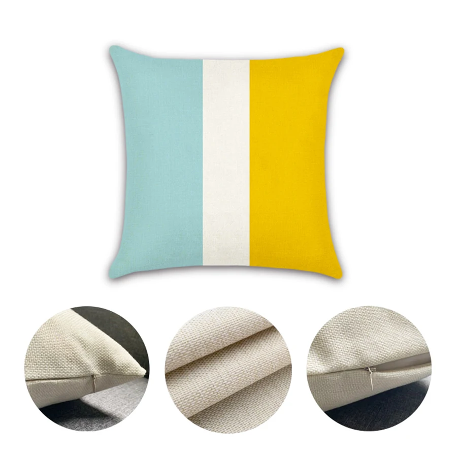 4pcs Minimalist Pillow Cushion Bench Cushion Linen Home Decor Cushion Cushion Removable and Washable 18x18 Inch Throw Pillow