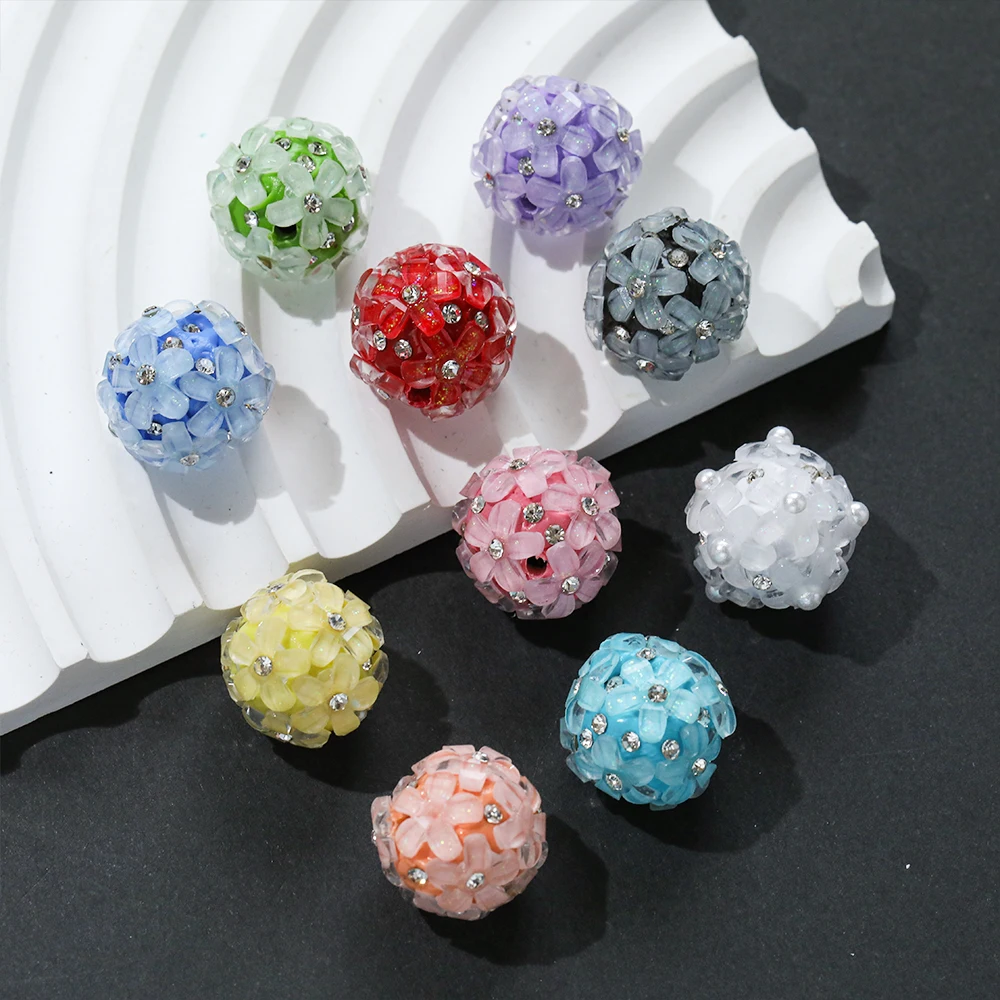 코디얼 디자인 50Pcs 18*20MM DIY 멋진 비즈/라인 석 효과/꽃 모양/수지 구슬/손으로 만든/쥬얼리 액세서리 19164
