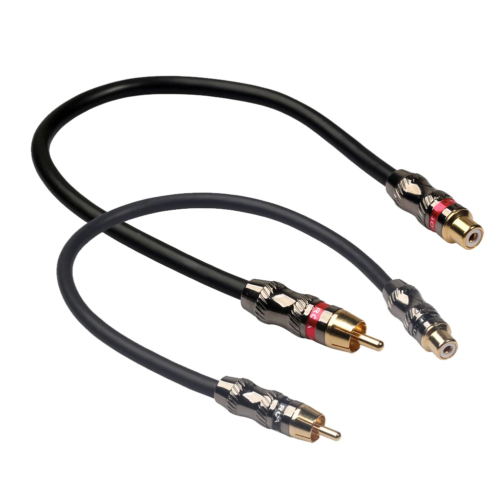 0.3m/1Ft RCA Phono Extension Cable 1 RCA Female To 1 RCA Male Audio