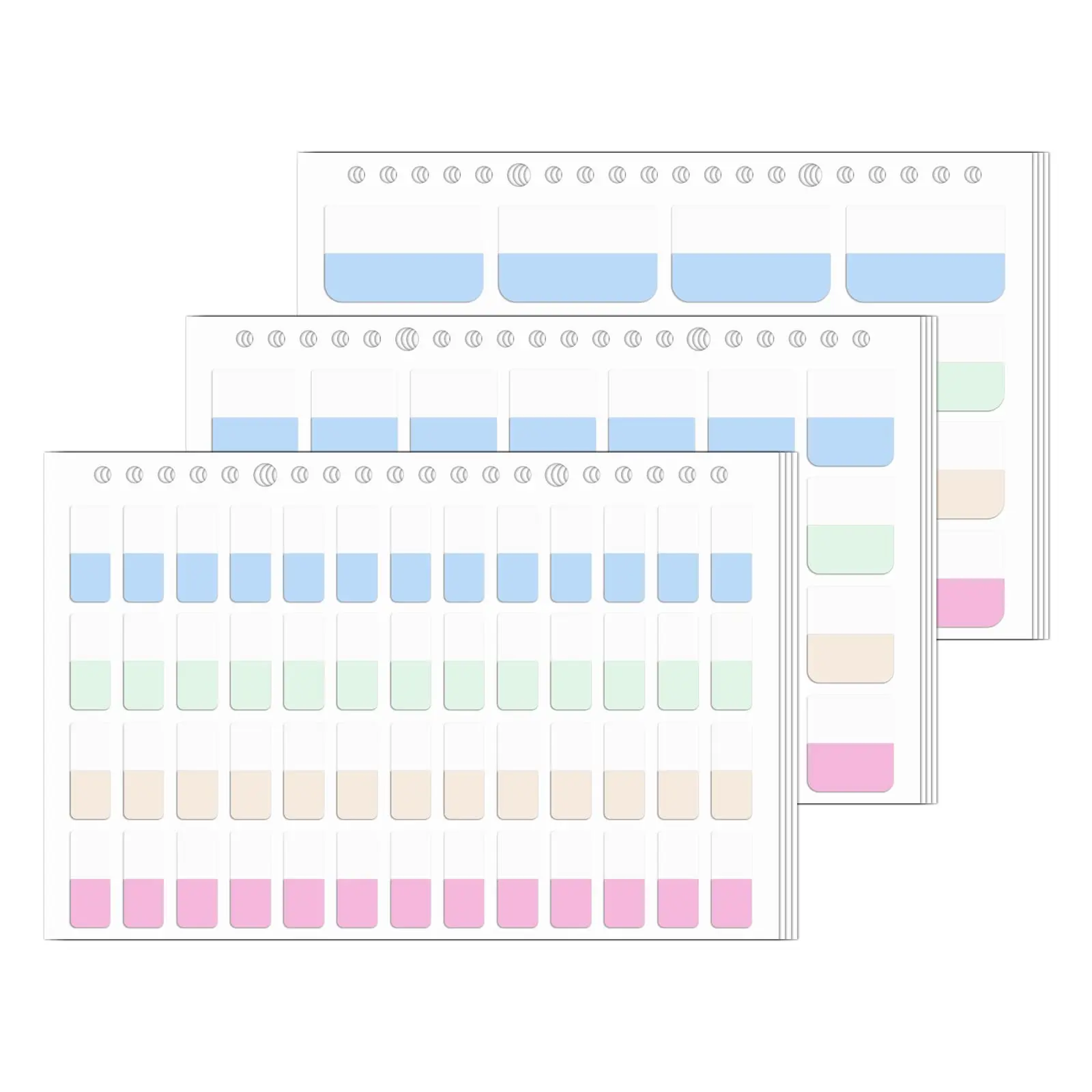 PET Soft Colors Notes Flags Tabs, Transparent Writable Page Markers, Office & School Study Supplies