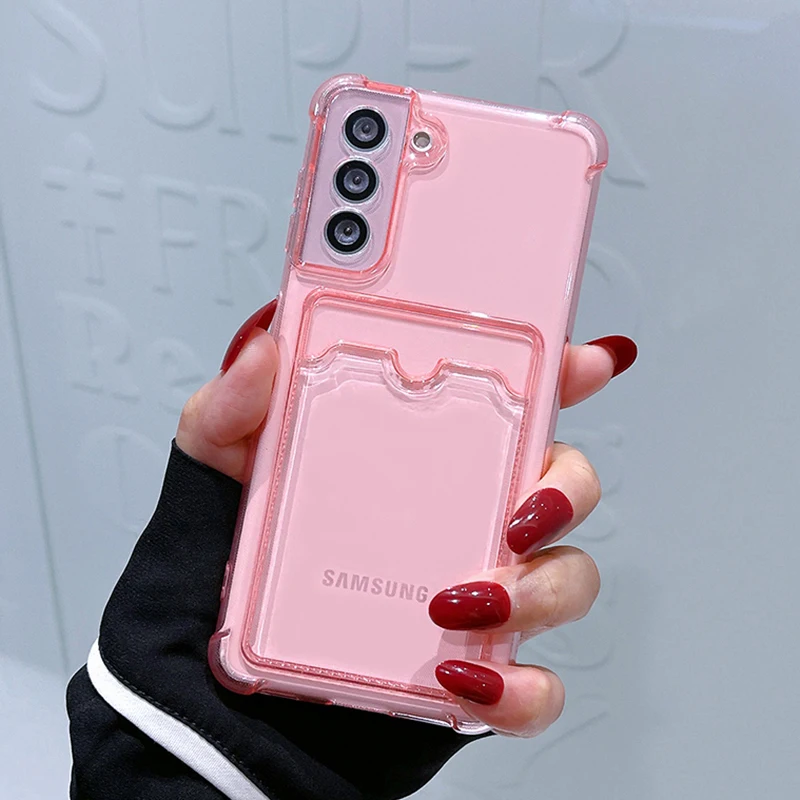 Sleek Card Wallet Phone Case with Transparent Design