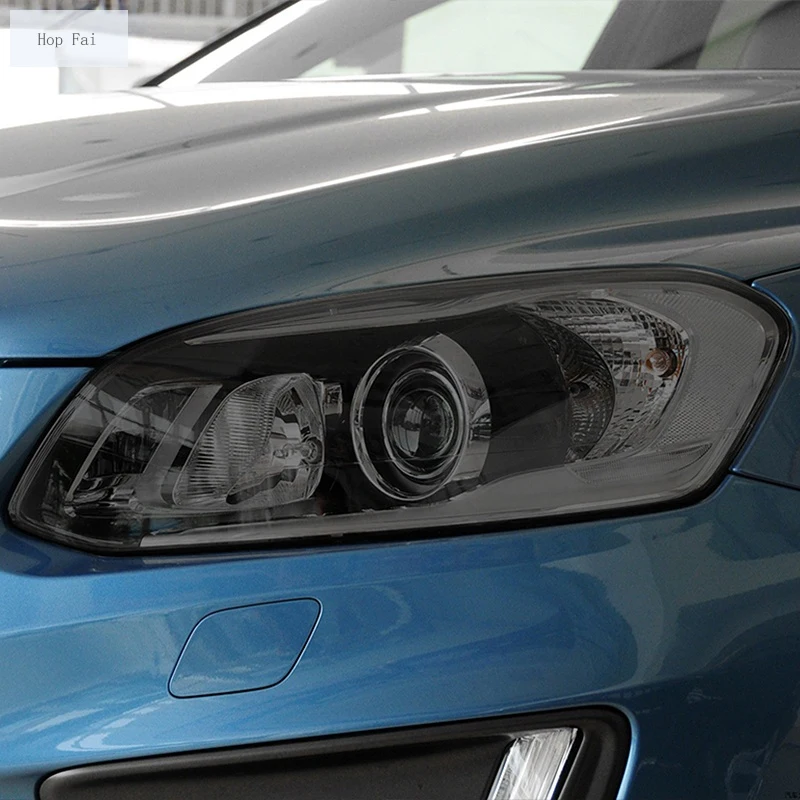 

2 Pcs Car Headlight Protective Film Headlamp Restoration Transparent Black TPU Sticker For Volvo XC60 2014-2020 Accessories