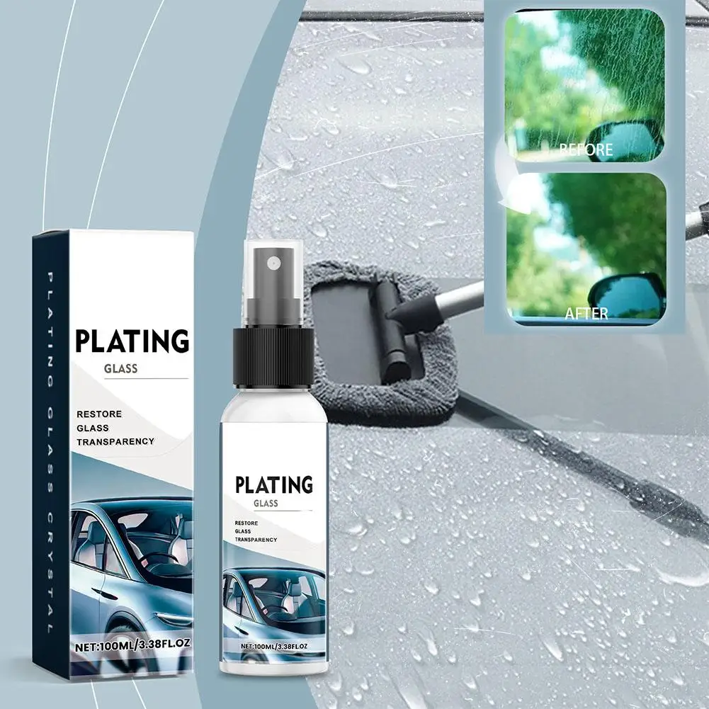 100ml Car Glass Anti-rain Water Spray Repellent Nano Coating Hydrophobic Agent Oil Film Removing Auto Glass Film Car Accessories