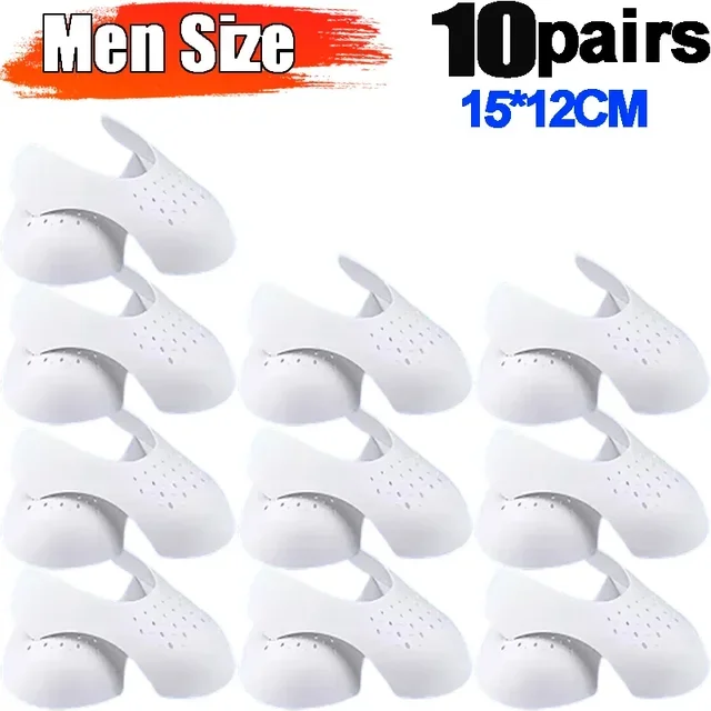 Premium Anti-Crease Shoe Protectors - Pack of 10 Pairs
