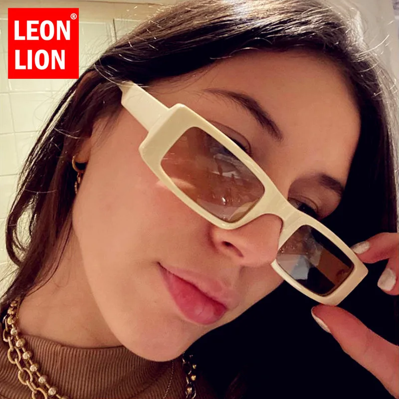 LeonLion Small Square Sunglasses Women 2023 Vintage Glasses for Women/Men  Rectangle Shades for Women Luxury Gafas De Sol Mujer