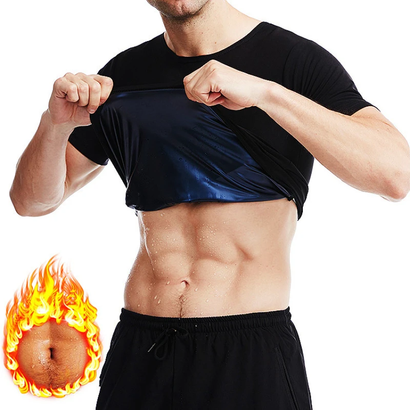 

Men Sauna Suit Heat Trapping Shapewear Sweat Body Shaper Slimmer Saunasuits Compression Thermal Top Fitness Workout Shirt