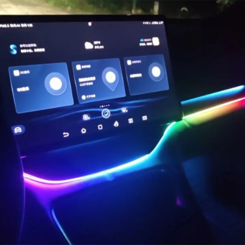 For BYD Song Plus LED 64 color ambient light on the center console Automotive interior modification