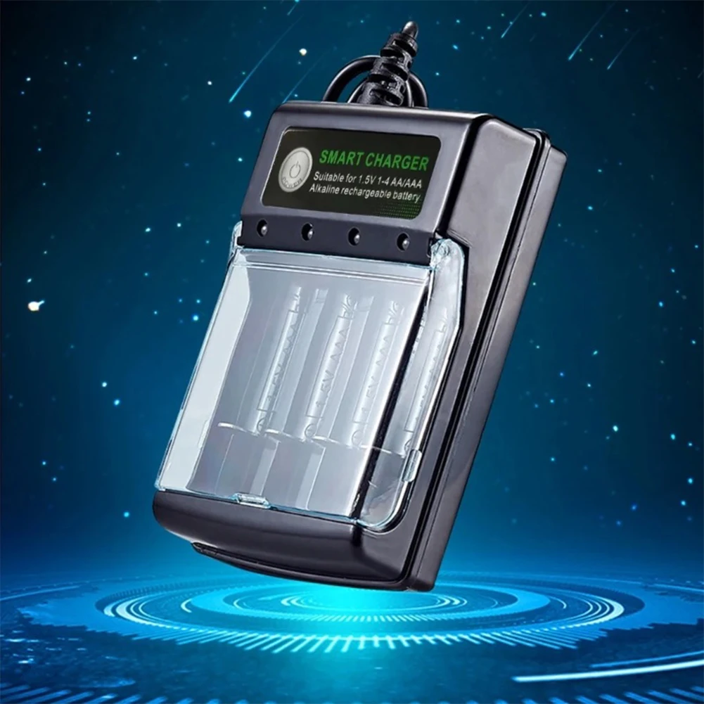 4 Slots Battery Charger Independent Charging Speedy Smart Charger Intelligent Battery Charger for 1.5V AA/AAA Batteries Charger