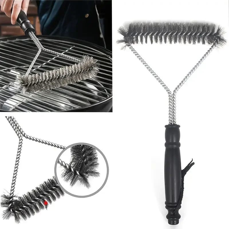 1-20pcs BBQ Grill Cleaning Brush&Scraper Stainless Steel Wire Brush Kitchen Cleaner Safe Accessories&Tools for Barbecue Oven
