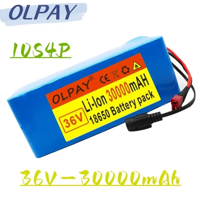 

Original 36V 10S4P 30Ah 500W High Power Capacity 42V 18650 Lithium Battery Pack 30000mAh Electric Bicycle Bicycle Scooter BMS