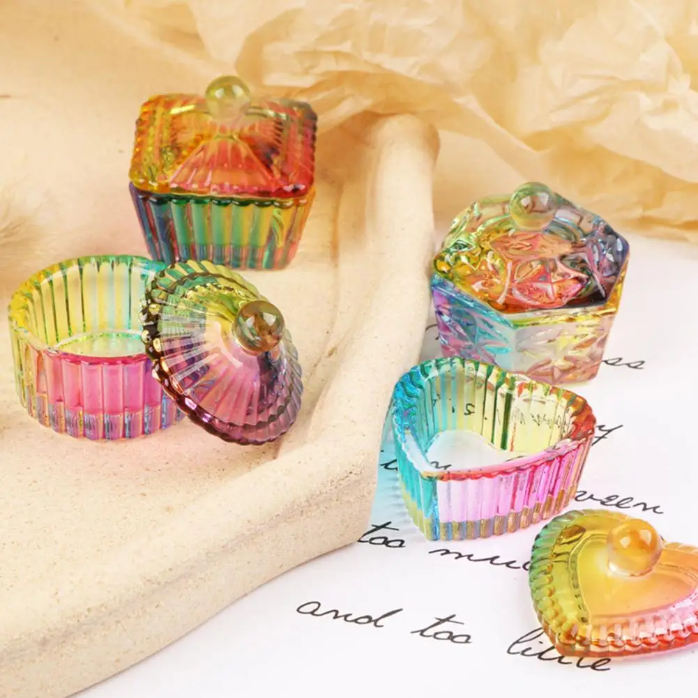 Manicure Cup Manicure Tool Acrylic Powder Storage Glass Cup with Dust Lid Dip Dish Acrylic Powder Holder for Nail Design 4