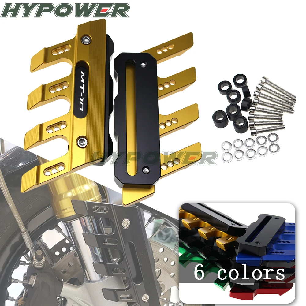 

С логотипом для мотоцикла Yamaha MT-10 mt10 CNC, алюминиевый брызговик, Боковой защитный блок, переднее крыло, ползунок против падения, аксессуары