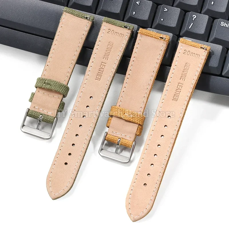 Premium Nylon Quick Release Watch Strap – 20mm/22mm Replacement Wrist Band in Classic Weave Design