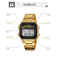 Skmei hommes militaire compte à rebours chronographe mâle montre-bracelet numérique 5Bar étanche montre pour hommes horloge rétro-éclairage haut montre de Sport 5
