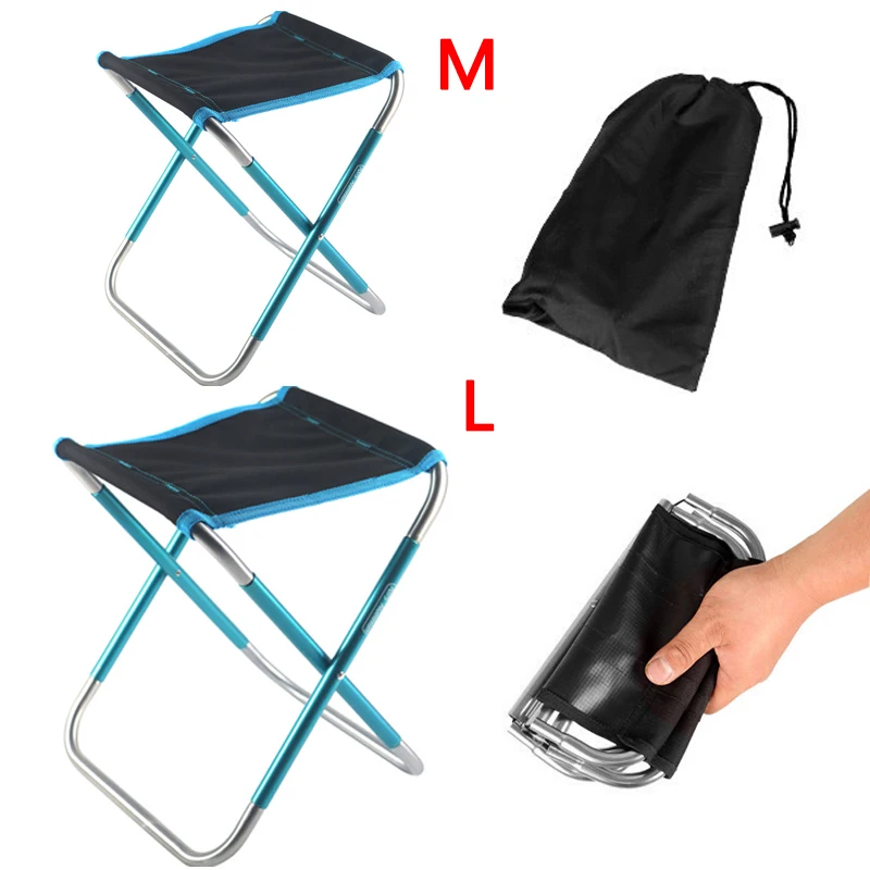 Folding Fishing Chair Lightweight Picnic Camping Chair Foldable Aluminium Cloth Outdoor Portable Easy To Carry Outdoor Furniture Lazy Inflatable Sofa Chairs 