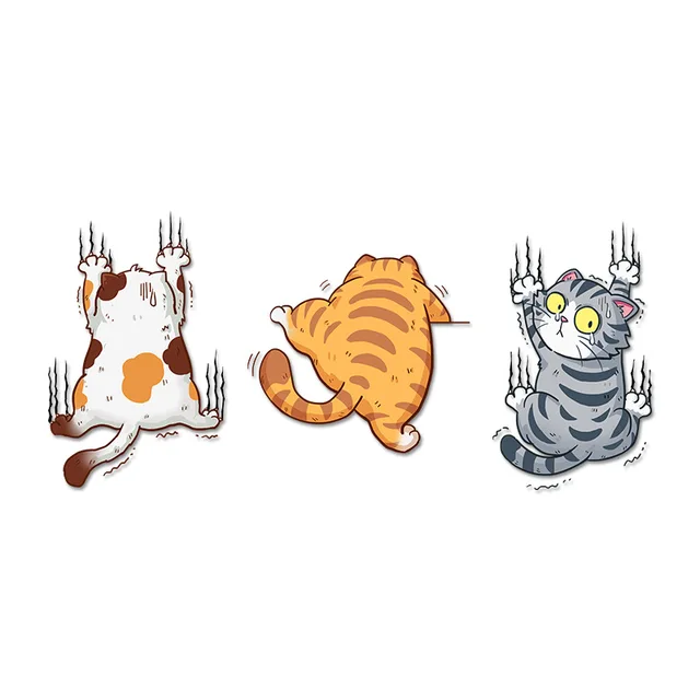 Climbing Cats Car Sticker Trio - Quirky & Cute! 🐾🚙 5