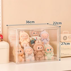 Clear Acrylic Display Case with Magnetic Closure - Large Capacity Collectible Storage and Organizer (Large stack display)