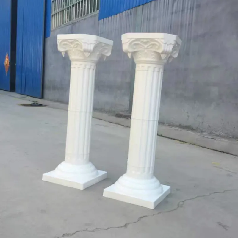 New 65cm 88cm 141cm 113cm Wedding Props Decorative Roman Columns White Plastic Pillars Flower Pot Road Lead Stand Party Event