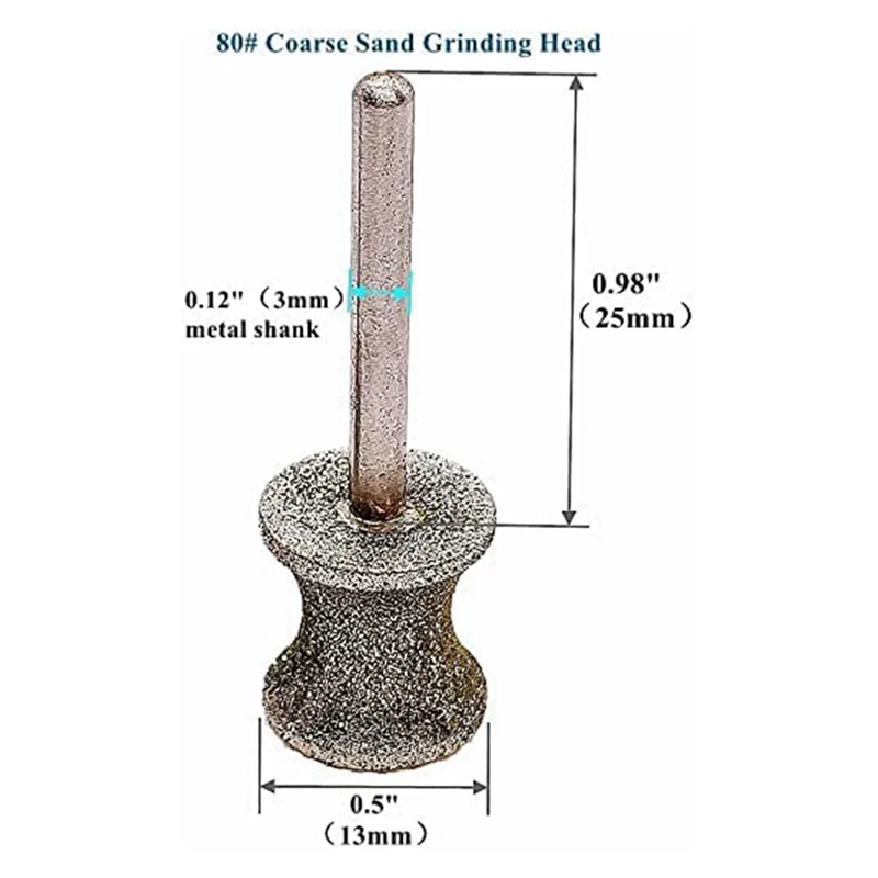 Diamond Dog Nail Grinder Bits 2 Pack for Rotary Tool Fits Dremel and Many Others