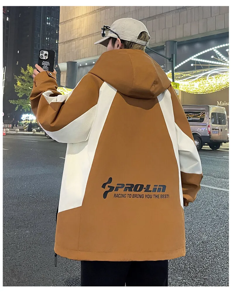 Hochwertige Herrenjacken 2026 Frühling Herbst Jugend Streetwear Lose Lässige Kapuzenmäntel Outdoor Kurze Windbreaker Oberteile Kleidung – Detail 17