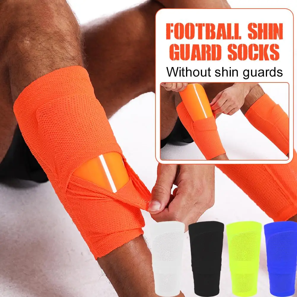 1 Pair Football Shin Guard Socks Leg Protector Elastic Pocket Training with Comfortable Cover Sports Socks Protection Breat X3O2 1 pair football shin guard socks leg protector elastic pocket training with comfortable cover sports socks protection breat x3o2