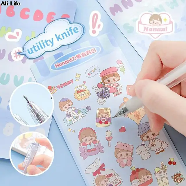 8 db Ins Scrapbook Szerszám Tárolódobozral Egyenes Könyök Csipeszek Segédkés Mini Alaplemez -Lapát Matrica A Naplószerszámhoz - Image 3