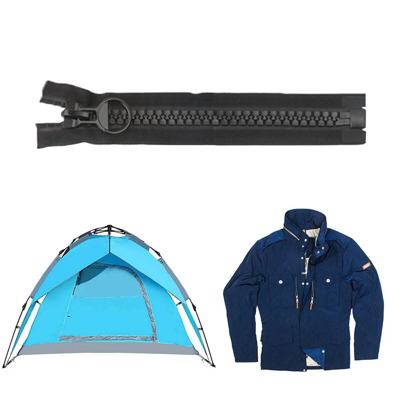 

8# 60-300cm Resin Zippers Close-end Open-end Long Auto Lock Zip For Coat Bags Tent Zipper Repair Sewing Accessories DIY Clothing