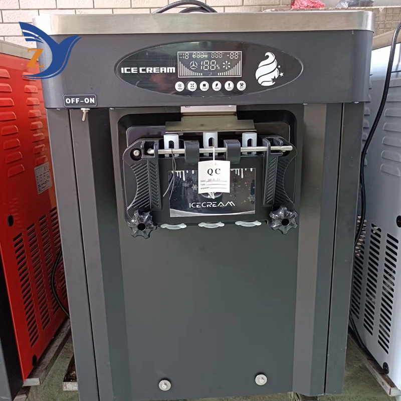 Ice Cream Making Machine ZY-25C Stainless Steel 2000W Desktop Type Small Automatic Home Commercial Double Storage Cylinder 6