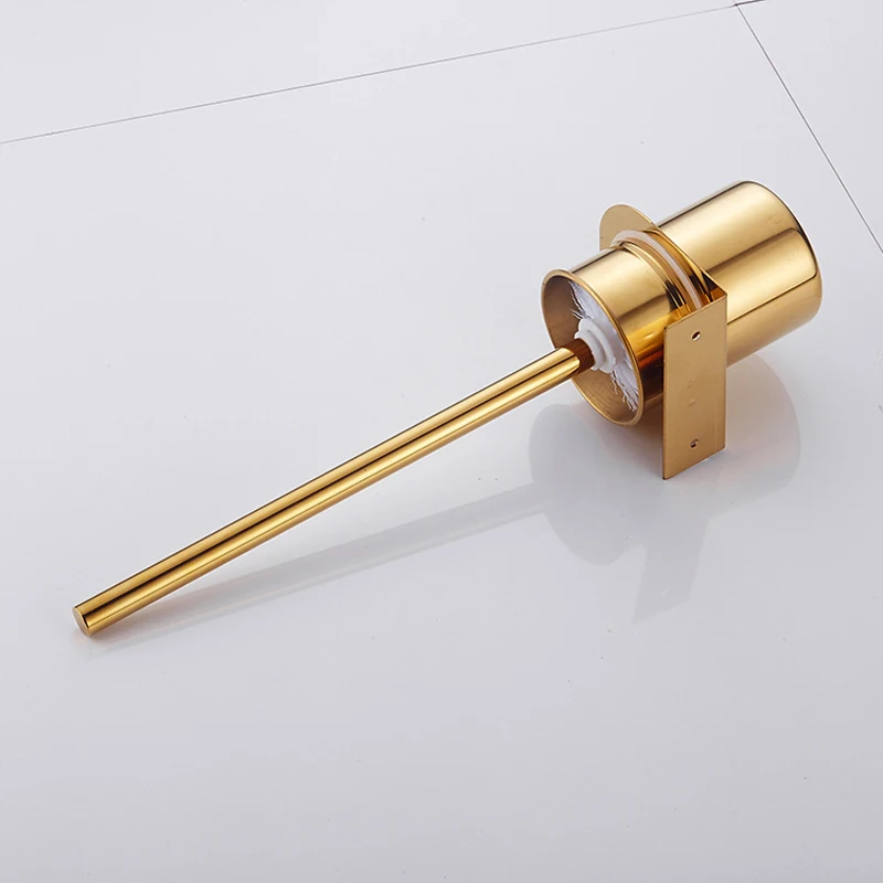 Stainless Steel Toilet Brush Set Gold Toilet Cleaning Brush for Bathroom Household Cleaning Tool Wc Cleaner Bathroom Accessories