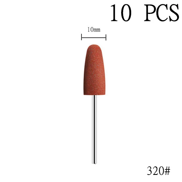 6-Piece Rubber Silicone Nail Drill Bit Set for Manicure and Polishing