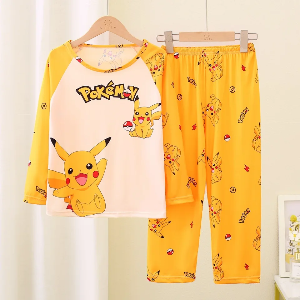NEXT Ragazzo Confezione Da 2 Pigiami A Maniche Lunghe Pokémon – Colori Giallo/Nero, Taglia 16 Anni - 4