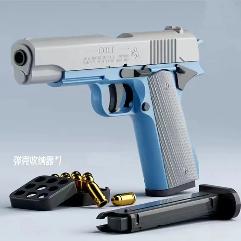 3D Printed M1911 Shell Ejection Gun Pistol Model Gravity Straight Jump Toys Gun Non-Firing Kids Stress Relief Toy Christmas Gift 6
