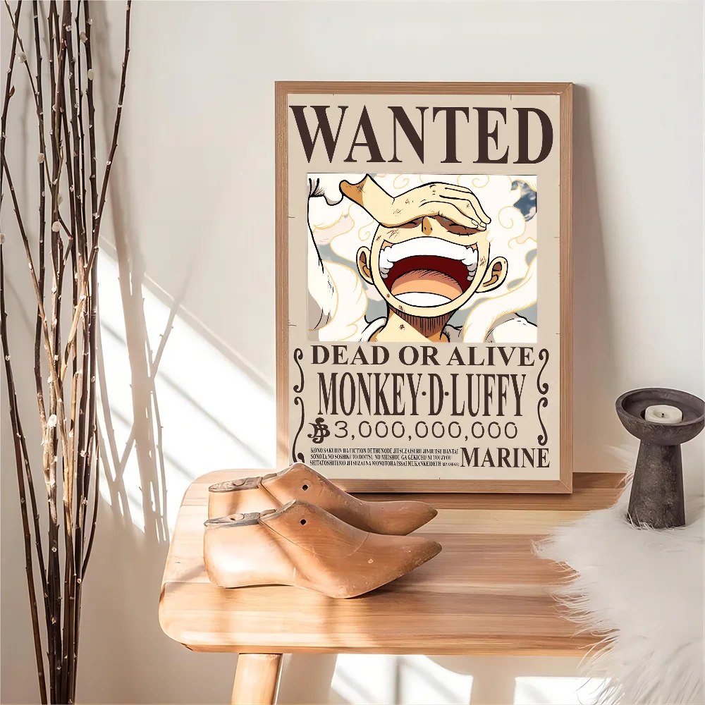 Japan O-One Anime P-Pieces Bounty Classic Movie Posters Vintage Room Bar Cafe Decor Stickers Wall Painting