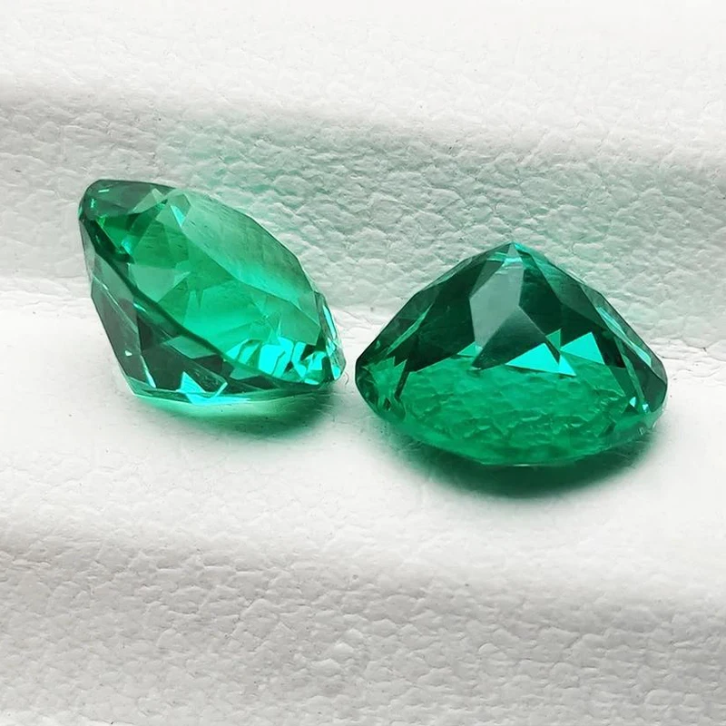 Certificato Agl Selezionabile Lab Grown Round Shape Columbia Emerald Gemstone Diamante Sciolto Per Materiali Avanzati Per La Creazione Di Gioielli