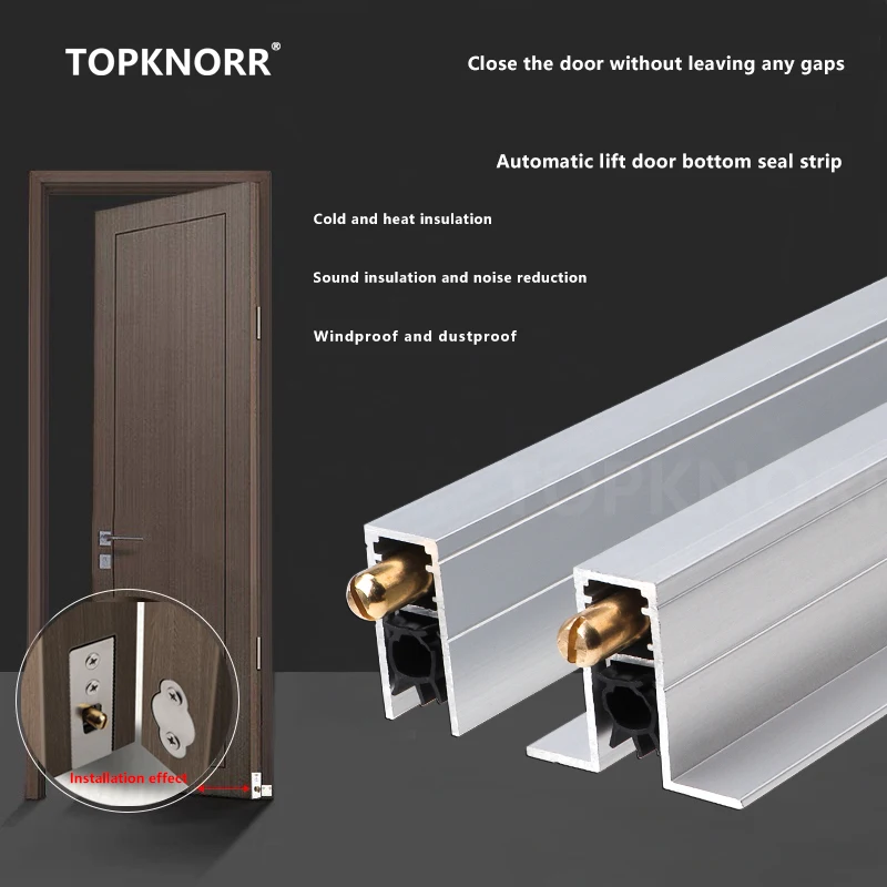 Automatic Lifting Sealing Strip Door Bottom Gap Sound Insulation Wooden Door Dust-proof Insect-proof and Windproof door seal strip sealing strip tape sealing strip rubber door weatherstripping door weatherstripping