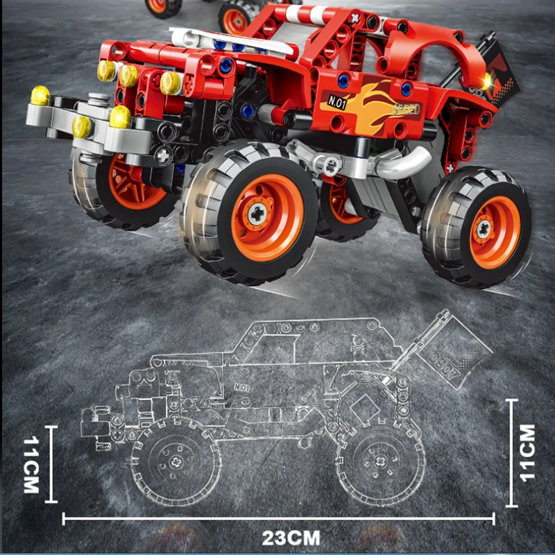 Amazon Lego Technic 42005 Monster Truck City Pull Back Technical