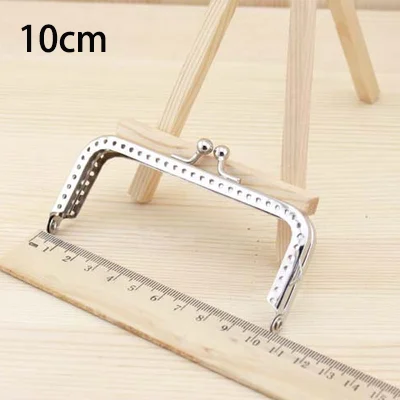 10 Pcs/Lot Square semicircle Glossy Silver Basic Metal Purse Frame Kiss Clasp Lock DIY Bag Accessories 6.5/8.5/10.5/12.5/15/18CM 