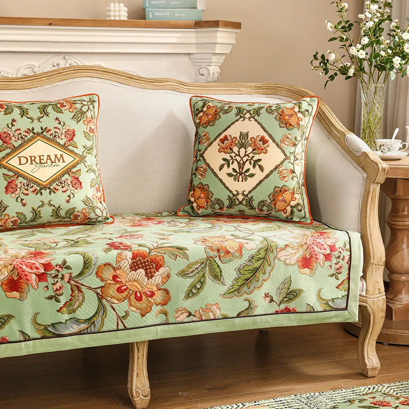 

Sofa Cushion Fabric Four Seasons Universal Sofa Cover Cover Light Luxury Sofa Cushion Non-Slip Summer Seat Cushion