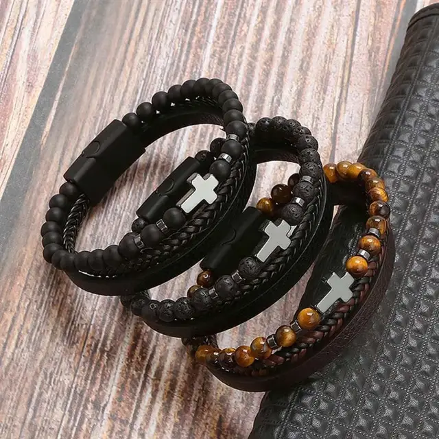 Mens Leather Infinity Bracelet  Bracelet Male Leather Infinity -  Multi-layer Men - Aliexpress