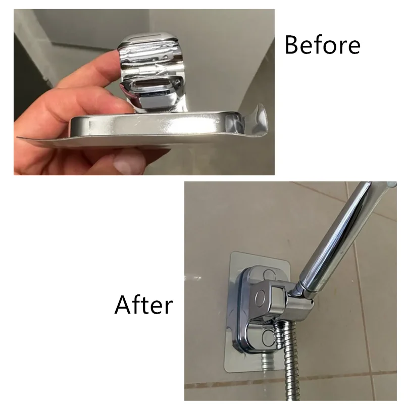 Description Picture 2 of itemShower Holder Suction Cup Holder 360° Adjustable Showerhead Holder Plating Shower Rail Head Holder Bathroom Wall Mount Bracket