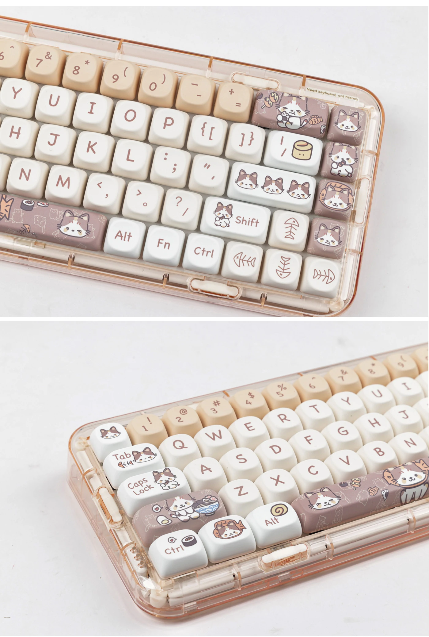 Kawaii Mao Profile Cat Fish Keycap Set (142 keys) - Special Edition