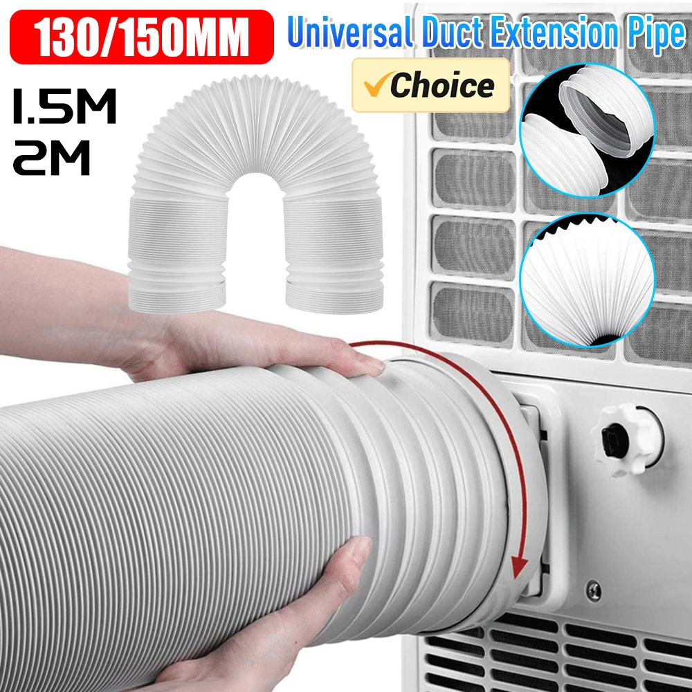 130/150mm Universal Duct Extension Pipe Telescopic Flexible Mobile 13/15cm Air Conditioner Exhaust Hose Accessories Vent Hose