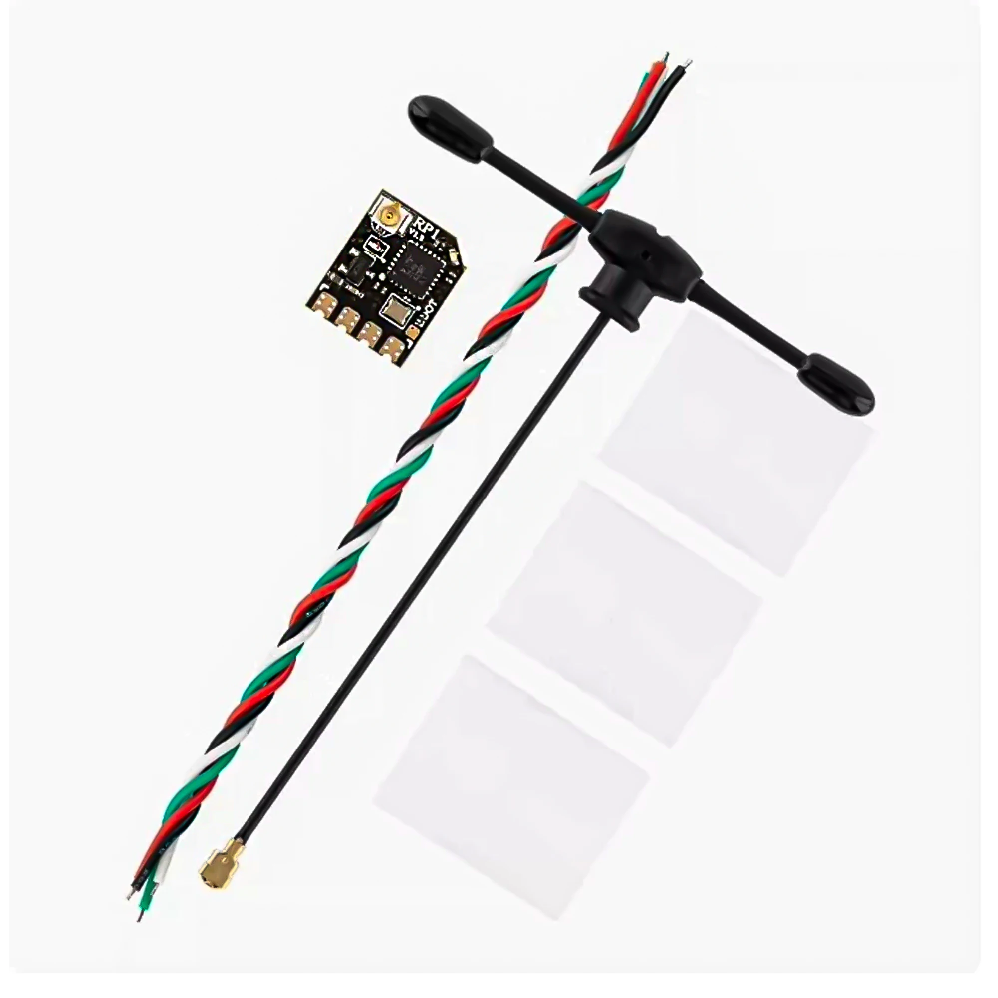 Lot de deux récepteurs ELRS RP1 pour drone FPV, emballés sous blister, parfait pour un achat en double.