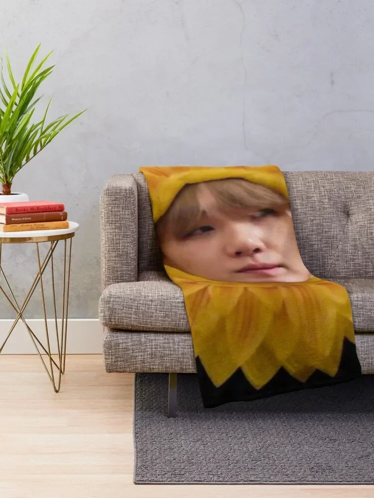 Sunflower Yoongi/SUGA Throw Blanket Throw And Blanket From Fluff Flannels Blanket Summer Bedding Blankets 2