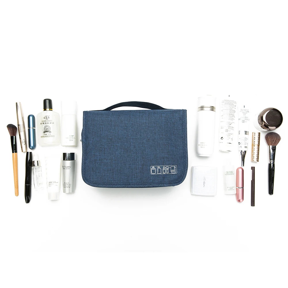 Large Capacity Toiletry Bag Waterproof Bathroom Storage Bag Portable Carry Cosmetic Bag with Hanging Hook Cosmetic Organizer Box 5