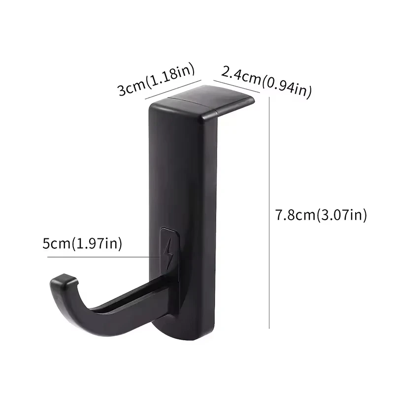 Universal Wall-Mounted Headphone Stand and Hanger